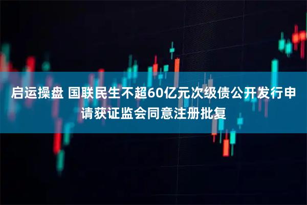 启运操盘 国联民生不超60亿元次级债公开发行申请获证监会同意注册批复